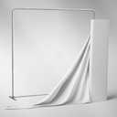 8x8 FT White Tension Fabric Backdrop Display Trade Show Backdrop | Photo Booth Photography Tension Banner Display with Trade Shows/ Weddings/ Birthday Party / Commercial Activities