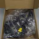 Brightever LED Outdoor String Lights 100FT Patio Lights with 52 Shatterproof ST38 Vintage Edison Bulbs, Outside Hanging Light Waterproof for Porch, Deck, Garden, Backyard, Balcony, 2700K Dimmable (100FT-Warm White, Black Wire)