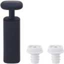 Houdini Wine Vacuum Preserver, 6"x 4"x 7", Black