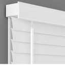 2 Inch Cordless Room Darkening Faux Wood Blind - 35" W x 64" L - White, Over 1,000 Custom Sizes Starting at 18.97, Inside or Outside Mount, Venetian Shades for Interior Windows by Lumino