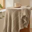 Bedsure Coffee Throw Blankets for Couch - Decorative Woven Throw Gifts with Tassels, Soft and Lightweight Farmhouse Blankets for Couch and Sofa, 50x60 Inches