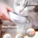 Cat Steam Brush, Brushes for Indoor Cats with Release Button, Dual Speed Spray USB Rechargeable Grooming Supplies, Cat Brush for Shedding Suitable for All Long-haired and Short-haired Pets