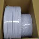 PULOTE 100PCS White Plastic Plates Disposable - Heavyweight 50 White Dinner & 50 Dessert/Salad Plates for Wedding, Party