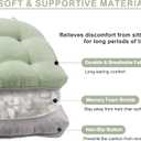 Battilo Chair Cushions Set of 2 for Dining Chairs, Seat Cushions for Kitchen Chairs with Non-Slip Backing, Indoor/Outdoor Waterproof Chair Seat Pads with Ties, 15.5"x15.5"x4", Sage Green