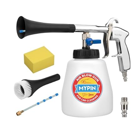 Aluminium Car Cleaning Gun Set with Tapered Nozzle, 6-9.2Bar High Pressure Air Blow Gun with 2 Set Nozzle, Pressure Air Blower Blow Gun Producing Powerful Blast of Air for Cleaning Cars, Velvet, etc