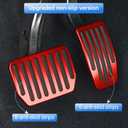 Foot Pedal Pads Set for Tesla Model 3 Model Y, Non-Slip Performance Aluminum Car Accessories Brake & Accelerator Pedal Covers for Model 3/Y (Red)
