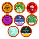 Two Rivers Coffee Tea Pods Compatible with K Cup Brewers Including 2.0 Variety Sampler Assorted Tea Pack, 5 Cups Of Each Flavor, 40 Count