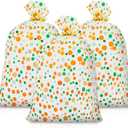 HIBILDER Upgraded Large Gift Bags 36x44 Inch - 3 Pcs Jumbo Plastic Present Bags with Pull Bows for Birthday, Christmas, Baby Shower Gifts, Oversized Storage Bags for Big Toys, Bikes, Giant Presents