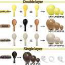 Yellow Balloon Arch Kit, Double Stuffed Yellow Brown White Balloon Garland Beige Tan Balloons for Boho Birthday Bee Baby Shower Sunflower Bridal Shower Party Decoration, 5inch, 12inch, 18inch