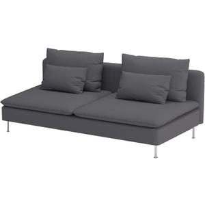 Durable Polyester Fabric Sofa Cover Compatible with IKEA SODERHAMN Couch Slipcover. Sofa Not Included! (Dark Gray, Sofa Section)