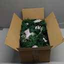 MorTime 9 FT LED Christmas Garland with Berries Bows Christmas Balls, Pre-Lit Artificial Garland with 50 Warm White LED Lights for Indoor Outdoor Christmas Decorations