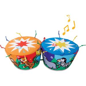 Melissa & Doug K's Kids Bongo Drums Soft Musical Instrument, Multicolor, 1 EA