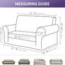 Joccun Stretch Loveseat Couch Cover Slipcover, 1-Piece Sofa Cover for 2 Cushion Couch Spandex Jacquard Washable Furniture Protector Cover for Living Room,Kids,PetsLoveseat,Fossil