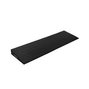 GANSNAY Threshold Ramp for Doorways 2" Rise- Odorless Indoor Entry Ramp- Non-Slip& Cuttable Handicap Ramp for Wheelchairs, Robot Vacuum Cleaners, Scooters, Strollers- Black- 2″Rise (31.5″×8.7″)