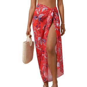 Eicolorte Womens Beach Cover Up Chiffon Sheer Bikini Beach Swimsuit Coverup Sarong Pareo Wraps for Women