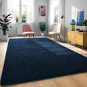 Navy Blue Area Rugs for Bedroom Living Room, 6x9 Feet Indoor Memory Foam Rug, Modern Washable Rugs for Kids Boys Girls Room, Dorm Bedside Shag Carpets for Home Decor