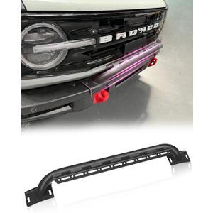 Bronco Front Bull Bar Matte Black Front Bumper Grill Grille Guard Compatible with Ford Bronco 2021-2023 2/4 Doors with Modular Steel Bumper (Not for Bronco Sport)