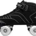 Bont Skates - Prostar Black Suede Professional Roller Skates with Glow Light Up Led Wheels - Indoor and Outdoor - Youth - Boys - Girls - Men - Women (Bont 4.5)