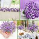 Babys Breath Artificial Flowers, Fake Gypsophila Babies Breath Real Touch Flowers for Wedding, Bouquet Floral Arrangement Party Home Decor Garden Decoration (24pcs, Purple)