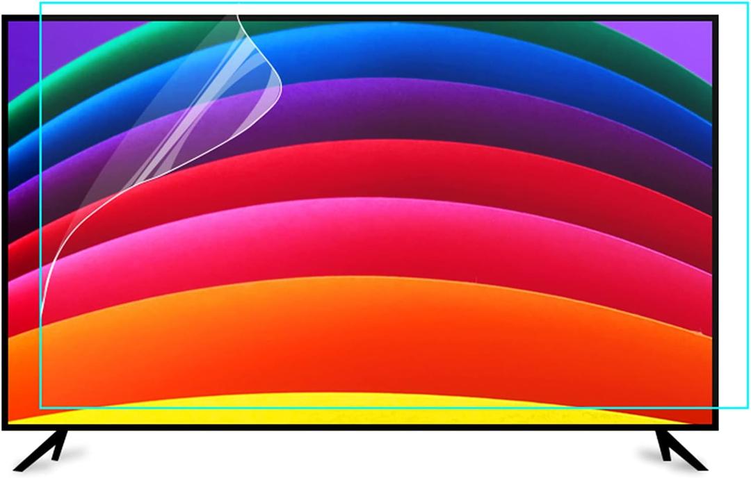 Anti Glare TV Screen Protector for 65 Inch, Indoor & Outdoor Anti Glare TV Anti Blue Light Screen Frosted Film Anti-Reflection Rate Up To 90%