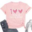 BQG 100 Days of Loving School Shirt Teacher Life Shirt, Size:XL
