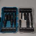 LIBRATON Magnetic Nut & Driver Set, 16pc Impact Driver Bit Set, 1/4"-9/16" Nut & 1/4"-4/3" Deep Nut Drivers, SAE Drive, Toolbox for Car Repairs