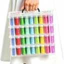 4-Tier Diamond Painting Storage Box, 208 Slots Large Capacity Portable Transparent Diamond Art Storage, Suitable for Pills,DIY Art Crafts, Diamond Art Storage Containers