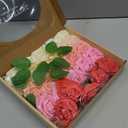 N&T NIETING Artificial Flowers 25pcs Real Looking Artificial Roses with Stems for Valentine's Day Mother's Day Wedding Bridal Bouquet Party Baby Shower Cake Decoration, Series Red