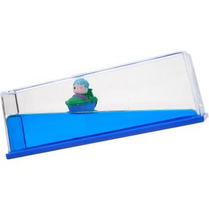 Anime Figure Merch Unsinkable Ship Model Pirate Boat in a Bottle BoxNon Sinking Acrylic Cruise Ship Fluid Drift Bottle Desk for Decor Ornament Fans Gifts (B)