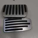 2PCS Aluminum Car Accelerator Pedal Covers, Vehicle Foot Pedal Pads Set, Non Slip Performance Automotive Brake Foot Rest Pedal Extenders Replacement Compatible with Model 3 Model Y (Silver)