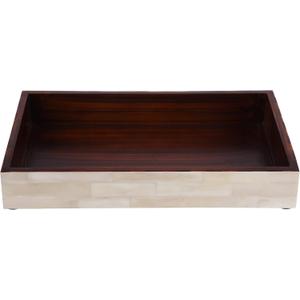 Handicrafts Home White 10x6 Bathroom Tray, Small Vanity Tray Handmade Rectangular Vanity Organizer for Bathroom Countertop, Perfume & Jewelry Tray,Guest Towel Holder, Decorative Napkin Holder
