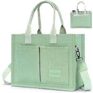 Canvas Tote Bag for Women with Pockets Crossbody Bag Tote Shoulder Handbags Casual Work Bags Everything Tote Bag