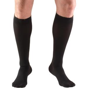 Truform 30-40 mmHg Compression Stockings for Men and Women, Knee High Length, Closed Toe, Black, Medium (Medium (1 Pair))