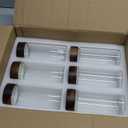 2-Piece 10 fl oz Food-Grade Glass Mason Jars with Sturdy Acacia Wood Lids, Sealable Waterproof, Transparent Easily Stackable for Spices, Seasonings & Snack Organizin