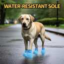 JZXOIVA Dog Shoes for Hot Pavement, Dog Booties for Medium Dogs, Breathable Dog Boots & Paw Protectors, Adjustable Non-Slip Rain Booties, Waterproof Pets Sandals for Beach Blue Size 6