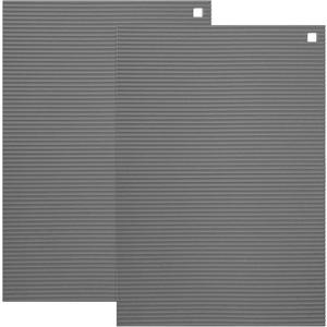 2 Pack 9.5'' x 14.2'' Trivets for Hot Dishes, Hot Pads for Kitchen, Silicone Trivets for Hot Pots and Pans, Hot Plates to Protect Table, Heat Resistant Silicone Trivet Grey