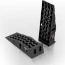 Heavy-Duty Vehicle Service Ramps - 1 Pair Professional Auto Maintenance Lifts for Trucks & SUVs, High-Lift Tire Ramps for Underbody Oil Change, Integrated Support for Jack Stands