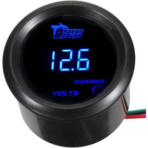 ESUPPORT Car 2" 52mm Digital Volt Voltage Gauge Blue LED
