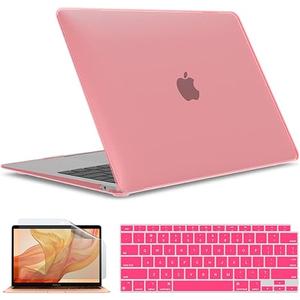 IBENZER Compatible with New MacBook Air 13 inch case 2022 2021 2020 M1 A2337 A2179 A1932, Hard Shell Case&Keyboard Cover&Screen Film for Mac Air 13 with Touch ID (20182022), Rose Gold, AT13MPK+2