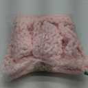 Luxury Chunky Knit Blanket Throw, Handmade Thick Chenille Yarn Throw 40"x40", Blush Pink Cable Knit Crochet Blanket, Decorative Cozy and Soft Crochet Throw Blanket for Couch Home Decor