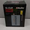 Mueller 12-Cup Drip Coffee Maker - Borosilicate Carafe, Auto-Off, Reusable Filter, Anti-Drip, Keep-Warm Function, Clear Water Level Window Coffee Machine, Kitchen Essentials & Accessories (Black)