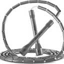 Honor Athletics 2.0 Beaded Jump Rope - Adjustable with Unbreakable Handles & Shatterproof Beads for Enhanced Fitness Training (Galactic Silver)