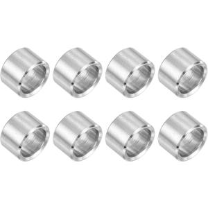 uxcell 8Pcs 304 Stainless Steel Spacer 1/2" OD x 3/8" ID x 3/8" Length(12x9x10mm) Screw Standoff Bushing Plain Finish Unthreaded Round Metal Spacer for M3 Screws Bolts and Rods, Silver