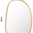 sawsile Irregular Wall Mirror,Nature Wood Asymmetrical 20X30 Modern Vanity Farmhouse Organic Mirror for Bathroom,Bedroom,Living Room,Washroom