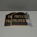 Large (2 Pack) 12x12 Inch Private Property Yard Sign, Reflective, Aluminum, Metal, Weatherproof Up to 7 Years Outdoor, Includes Stakes for Easy Mounting