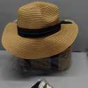Glitopper 4 Pcs Straw Bag Woven Bag and Rattan Wicker Hat Tassel Earrings Set Summer Tote Handbag for Woman Vacation Boho Accessories