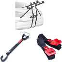 Bike Rack + Adaptor Bar + Cargo Strap Kit (Red/ Black)