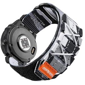 Bandletic Tactical Rugged Band for Garmin Fenix 7X/ Fenix 7X Pro/ Fenix 6X Pro/ Fenix 5X Plus/ Fenix 5X/ Fenix 3/ Fenix 3 HR/ Tactix Delta/ Descent/ Epix Pro 2 51mm, Nylon for Garmin Quickfit 26 Watch Bands