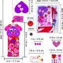 Winlyn 32 Sets Valentine's Day Decorations DIY Heart Animal Bookmarks Valentine Craft Kits Blank Foam Bookmarks with Hearts Stickers for Kids Classroom Activities Reading Party Favors Gift Exchange