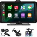 Apple Carplay Screen for Car, 7" HD Portable Wireless Touch Screen for Apple Carplay & Android Auto, with 1080P Backup Camera, Car Play Tablet, GPS Navigation/Mirror Link/Bluetooth/FM/Voice Control